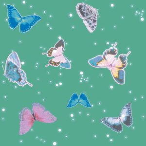 Colorful Butterflies E embroidery style