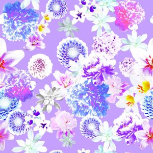 Floral Lilac Circulation embroidery style