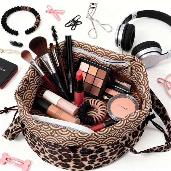 Industries We Serve leopard printing drawstring bag