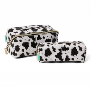 OEM100 lay flat makeup bag set of 2 travel cosmetic organizer custom print