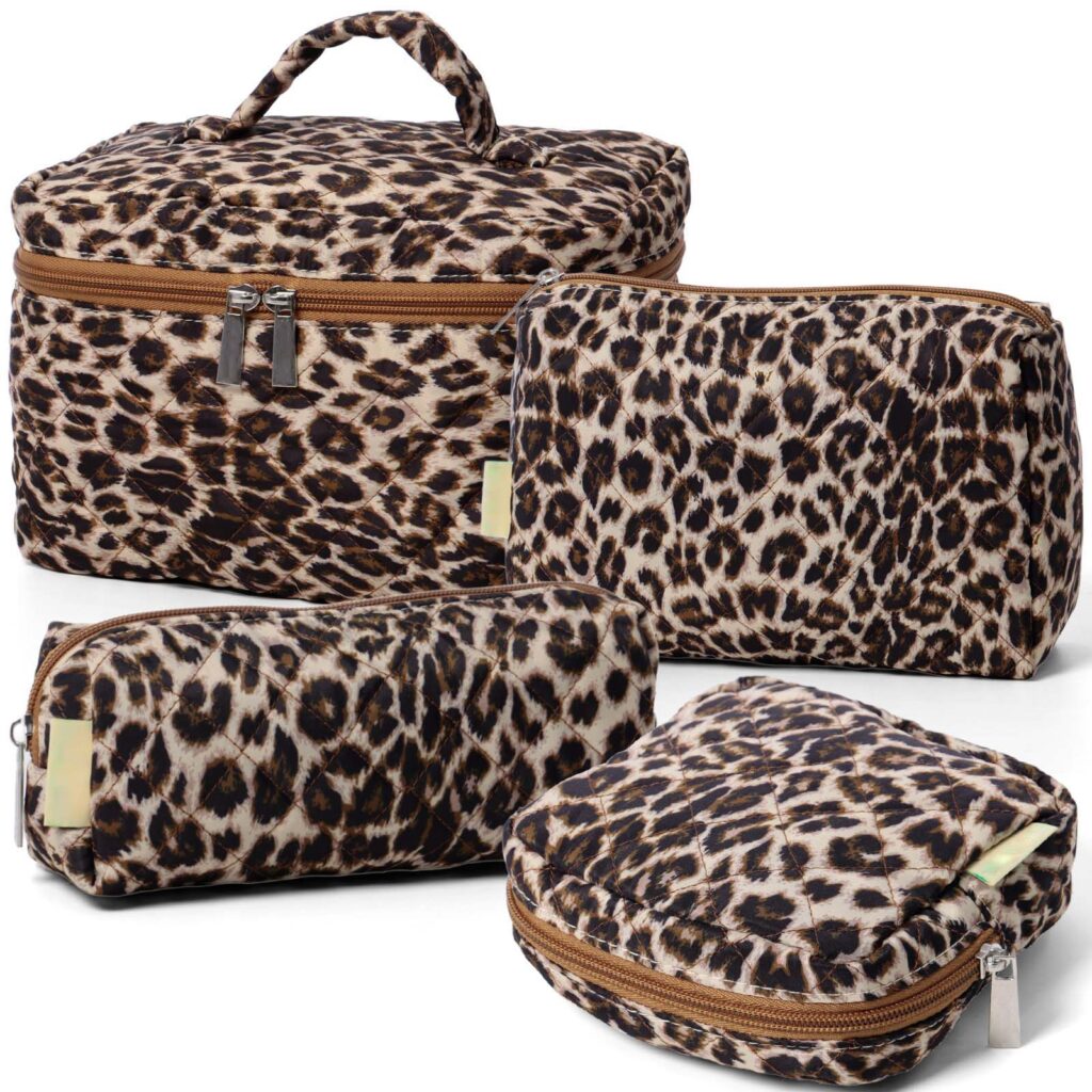 Printed low moq waterproof makeup bag set of 4