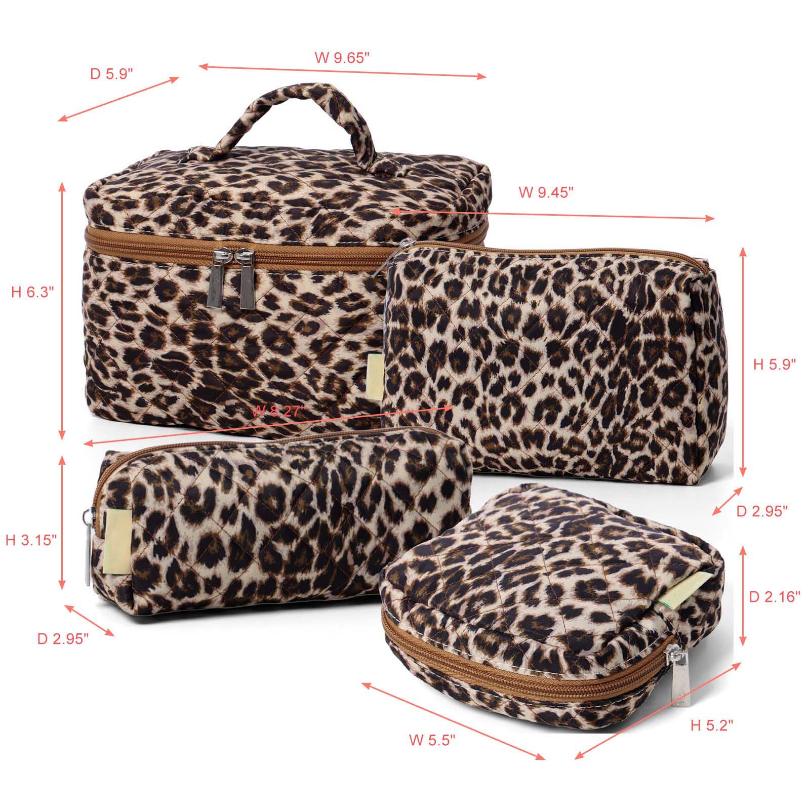 custom printed makeup organizer bag set for travel