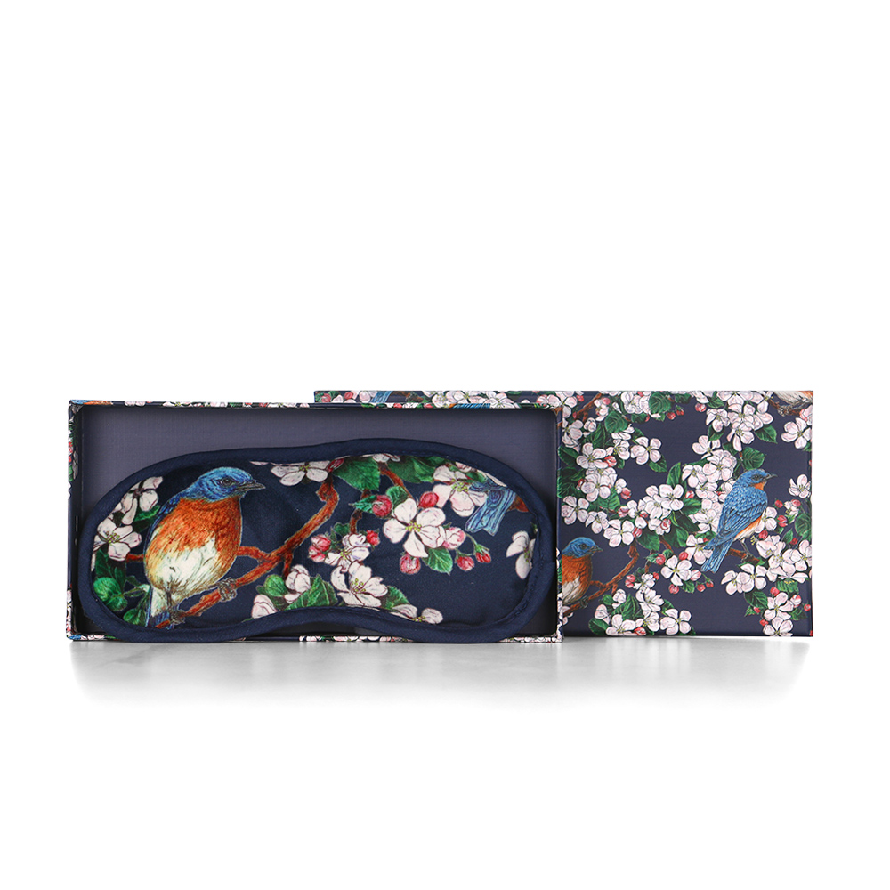 Printed velvet eye mask bespoke