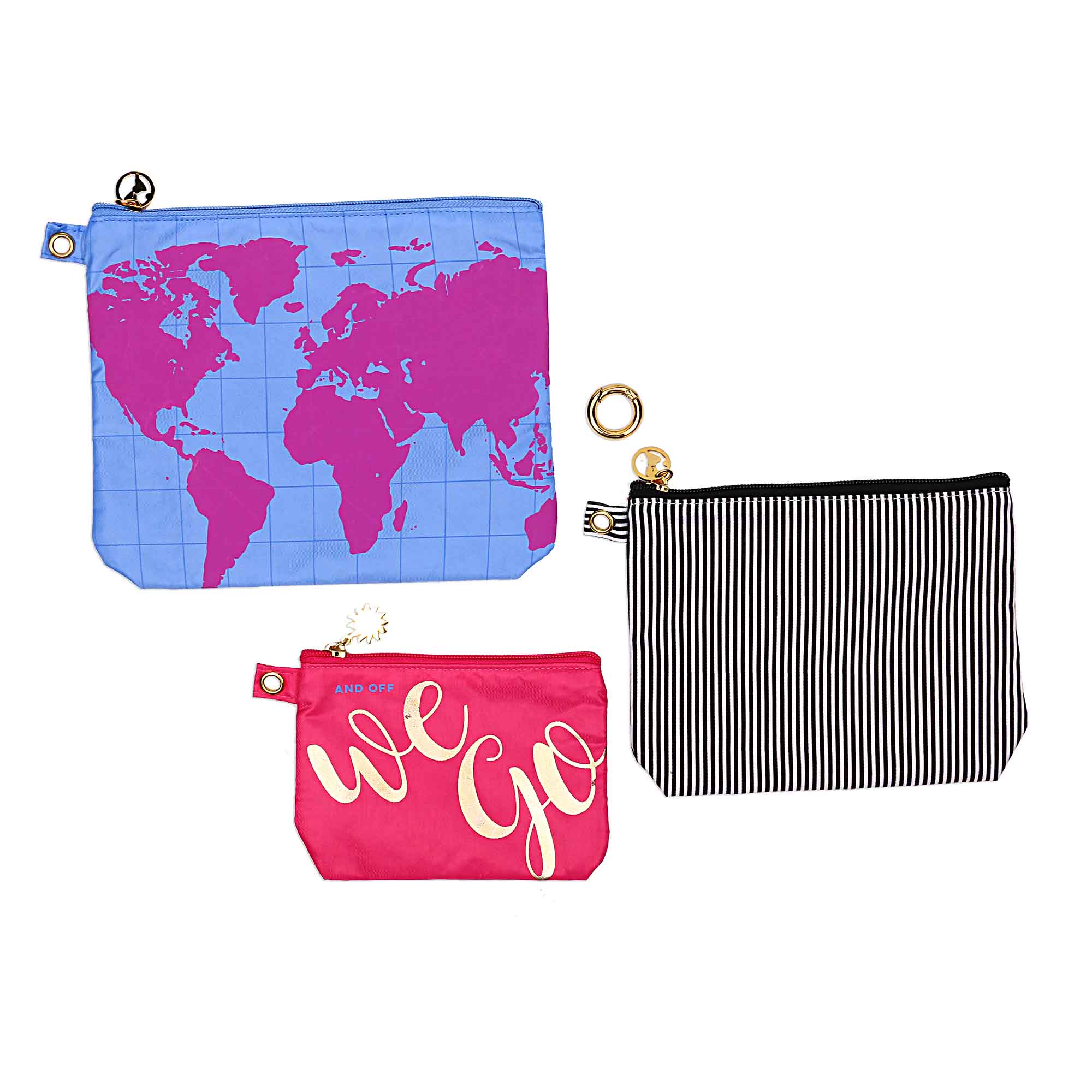 set of 3 printed flat pouch factory