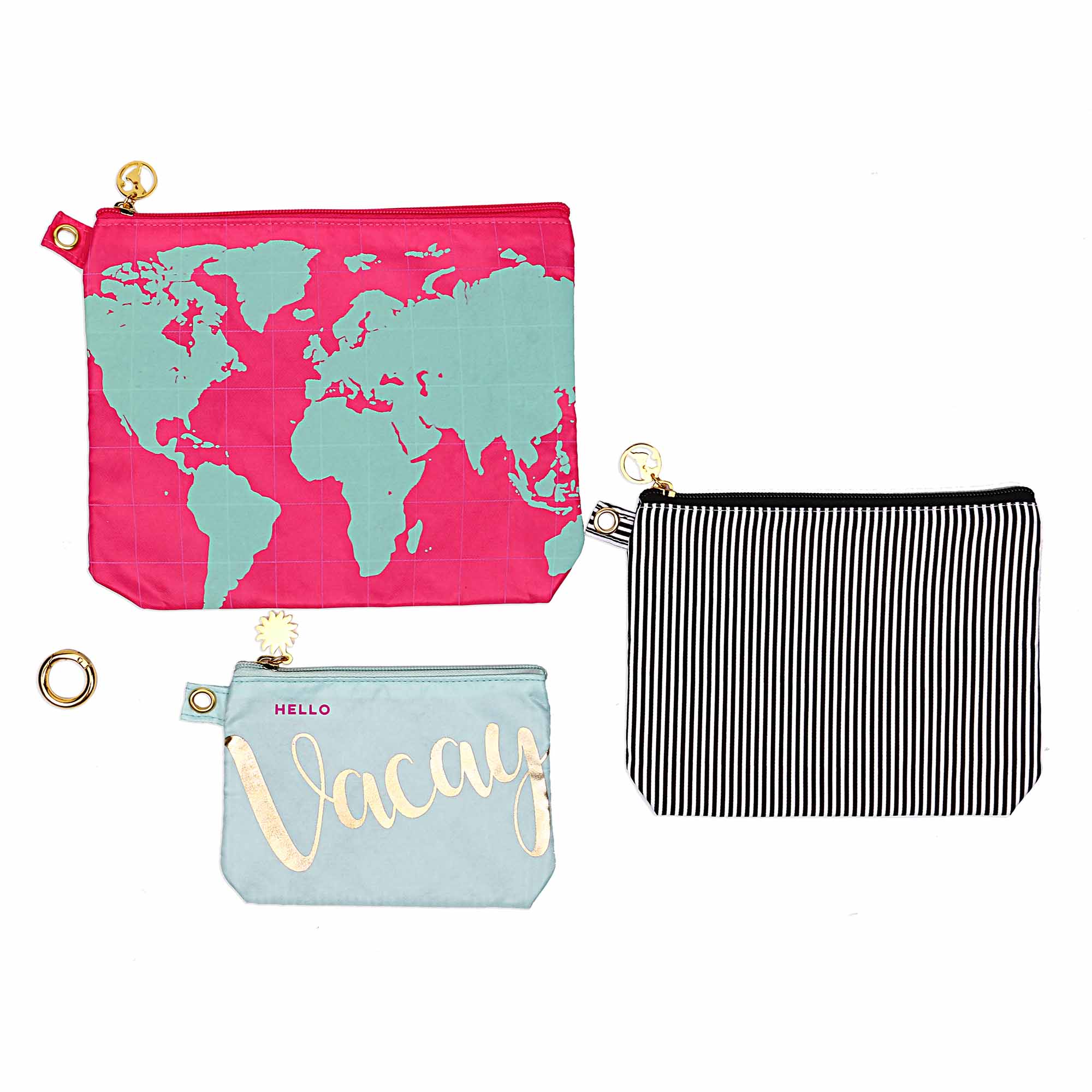set of 3 printed flat pouch factory