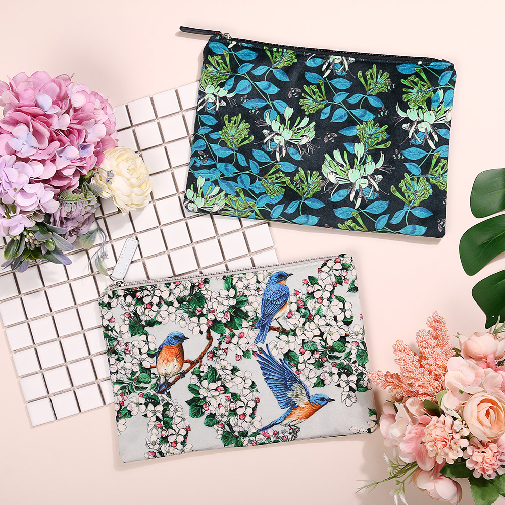 2. Printembroiderybags Printed Flat Open Butterfly Embroidered Pouch: The Slimline Palette Portfolio