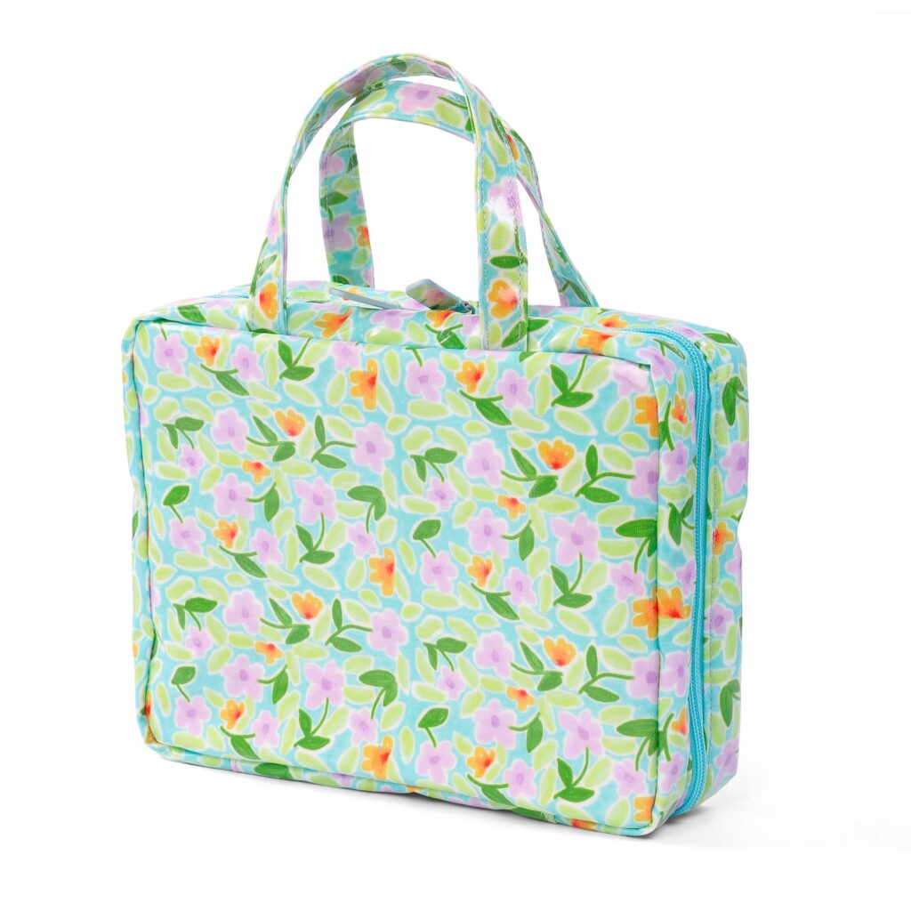 cosmetic bag with ditsy floral print,