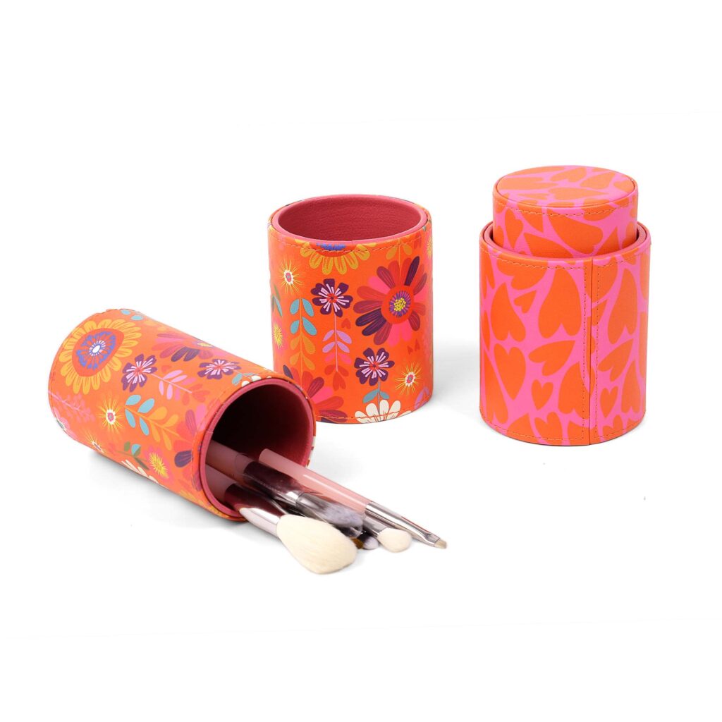Floral print brush holder with small quantity bespoke