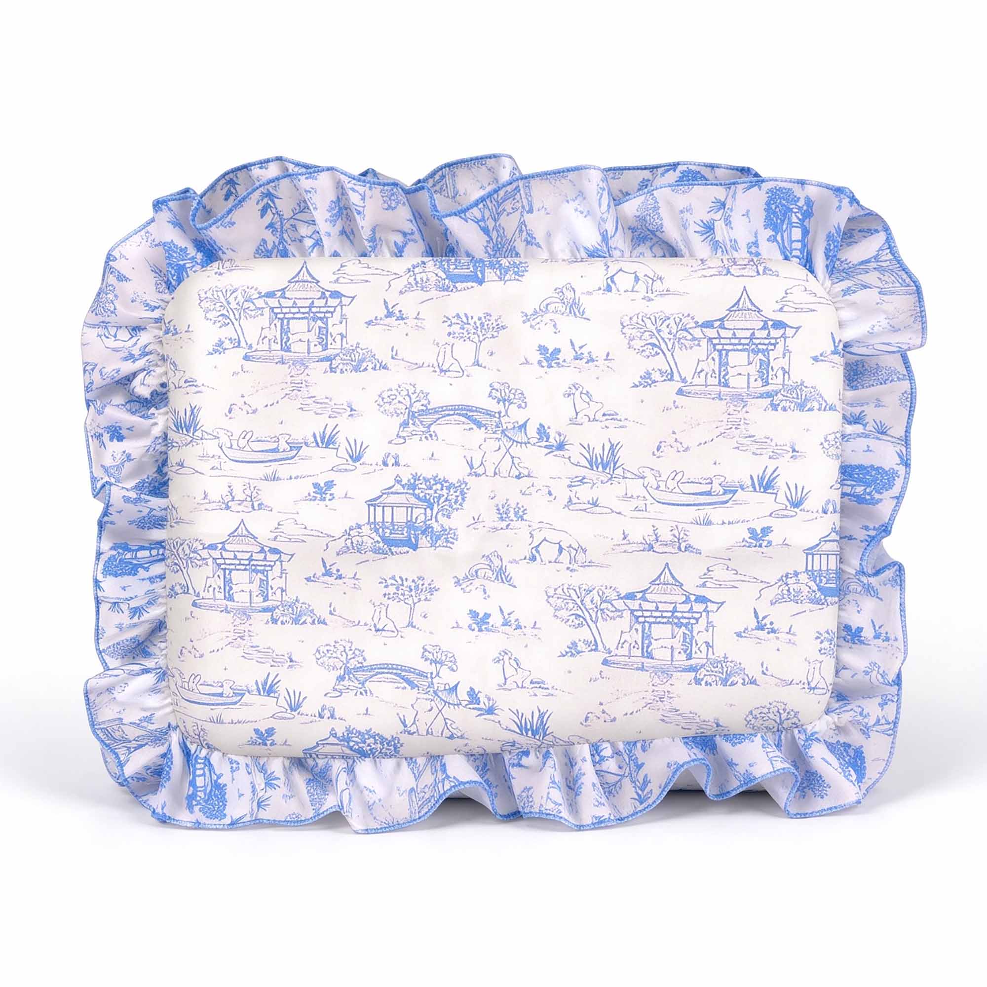 cosmetic bag with lavender pattern